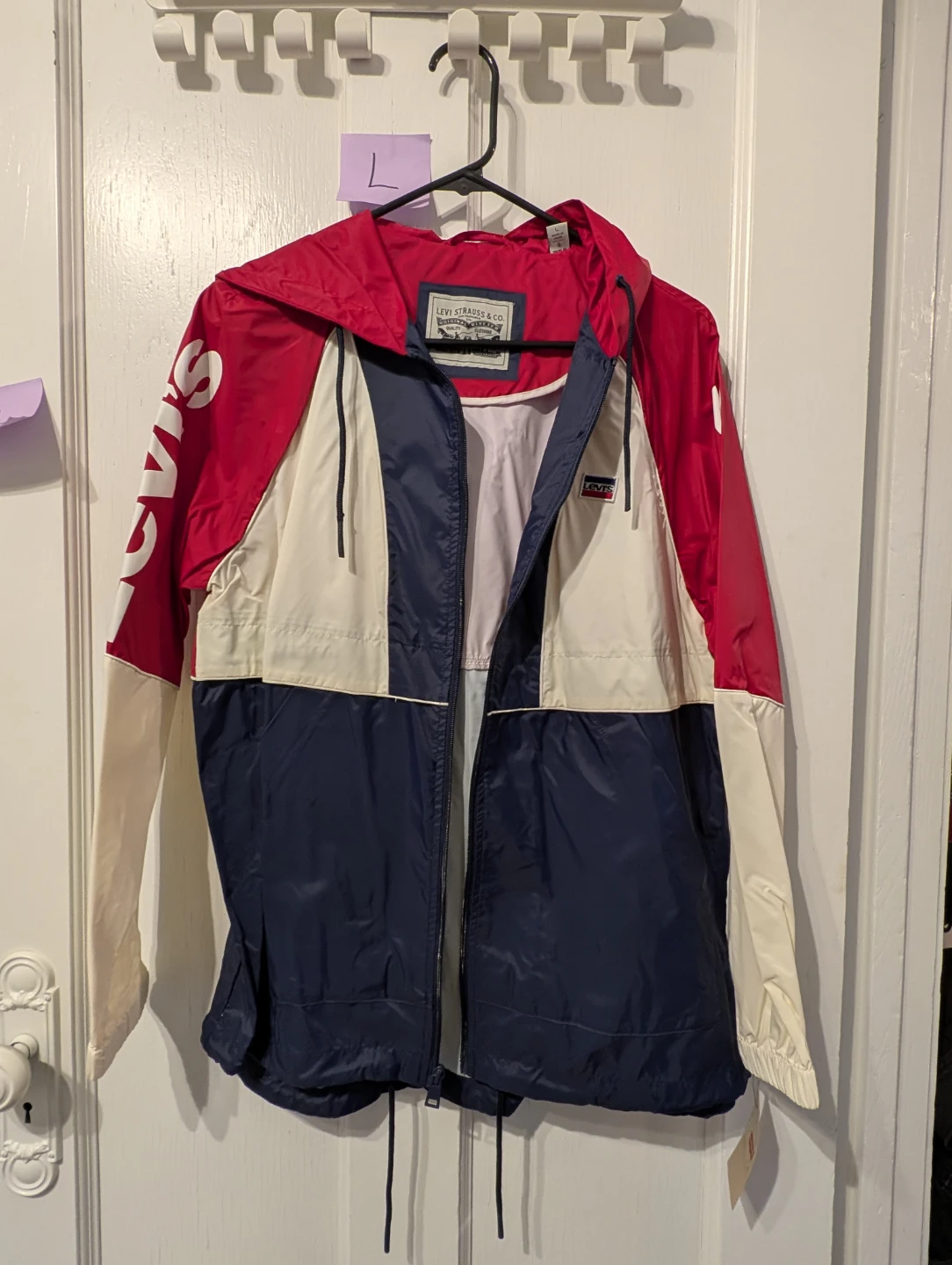 Levi's Color Block Windbreaker Jacket - Size L