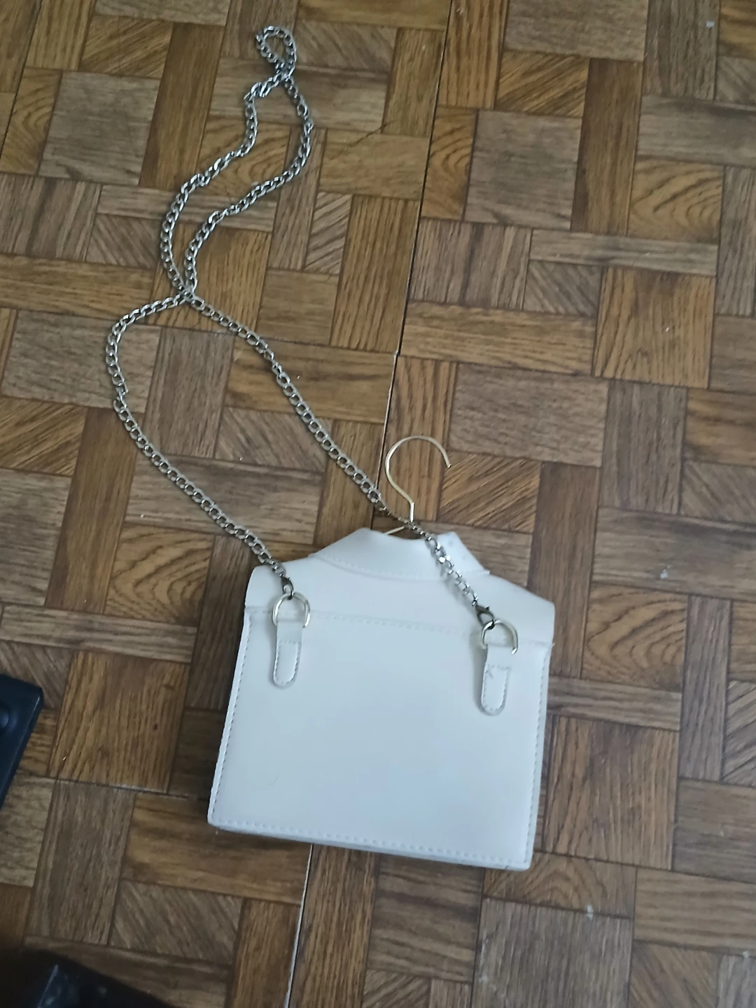 White Shirt Shaped Crossbody Bag with Chain - photo 2
