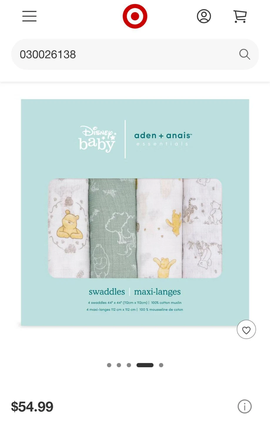 Disney Baby aden + anais Swaddles (4 pack)