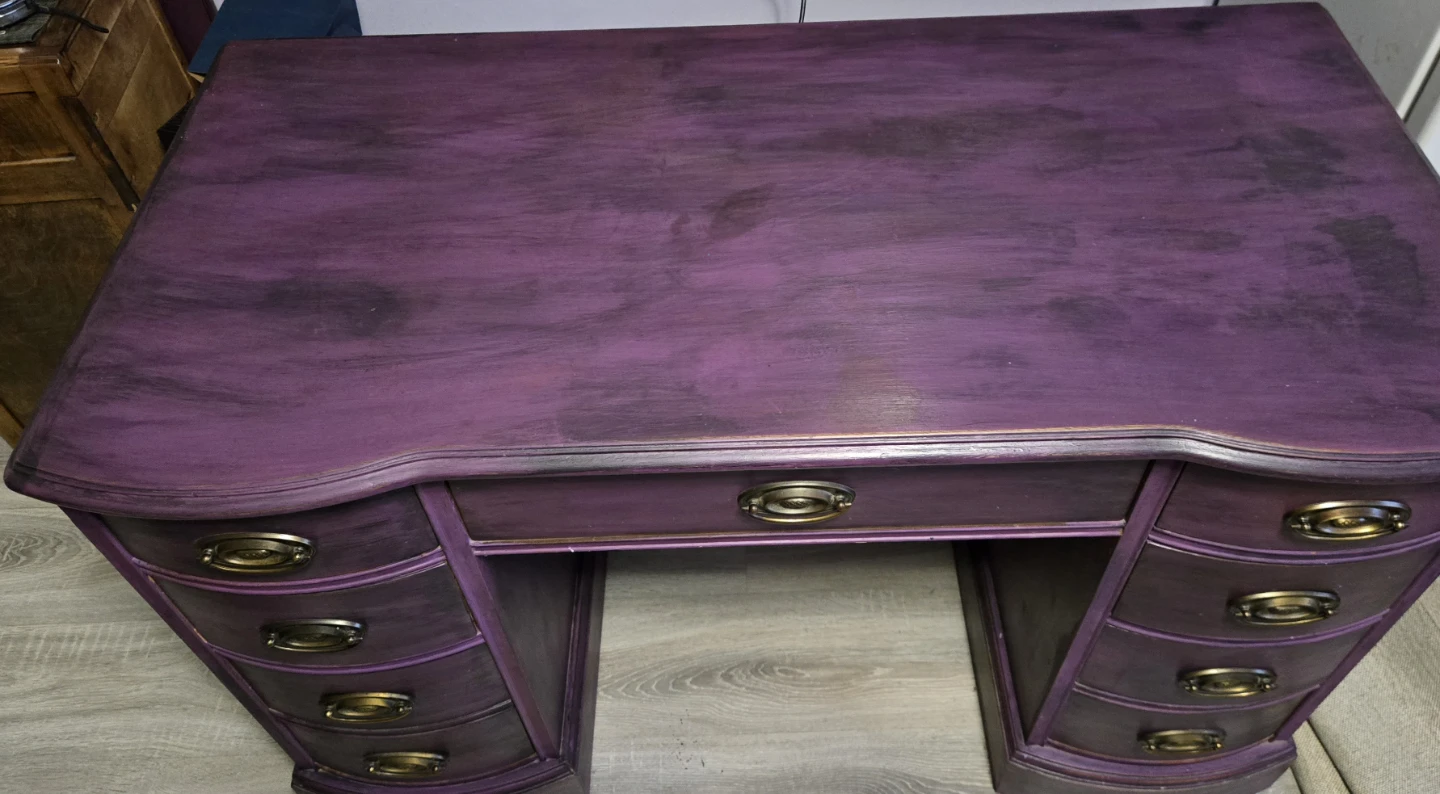Gorgeous Purple/Black Vintage 1930s Desk/Vanity - photo 3