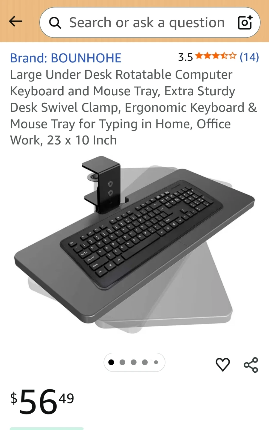 Under Desk Keyboard Tray