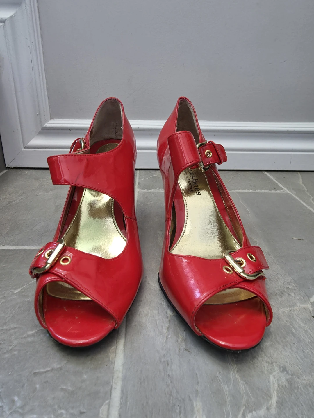 Town Shoes Red Heels - Size 7 - photo 2