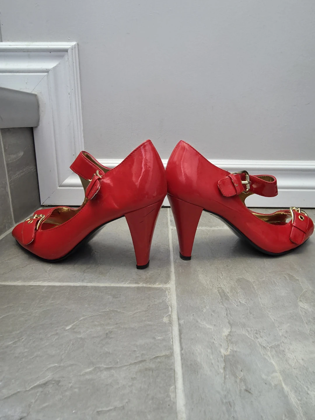 Town Shoes Red Heels - Size 7 - photo 3