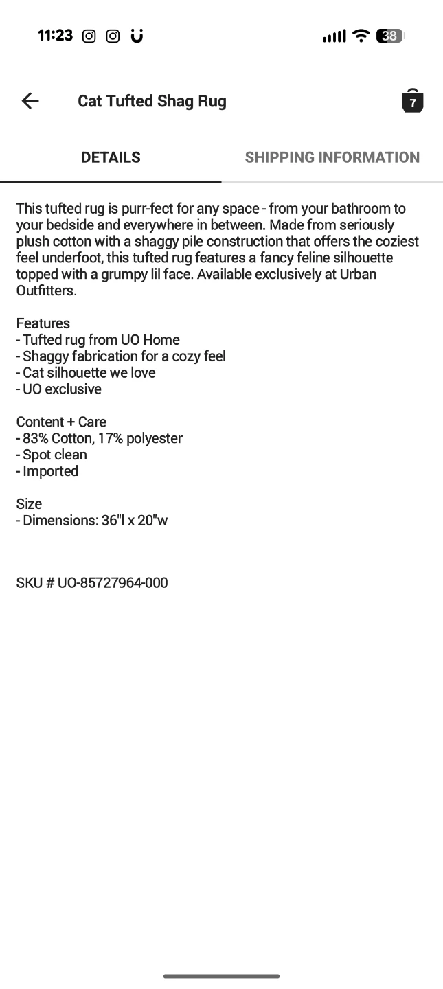 UO Home Cat Tufted Shag Rug - photo 3