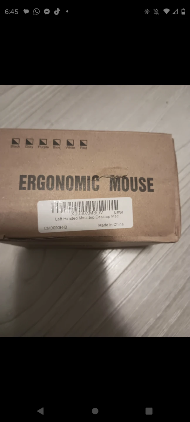 Ergonomic Left Handed Mouse CM0090H-B - NEW
