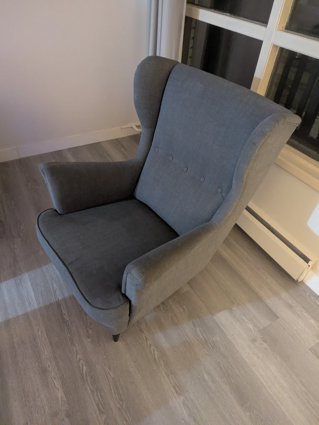 Grey Wingback Armchair