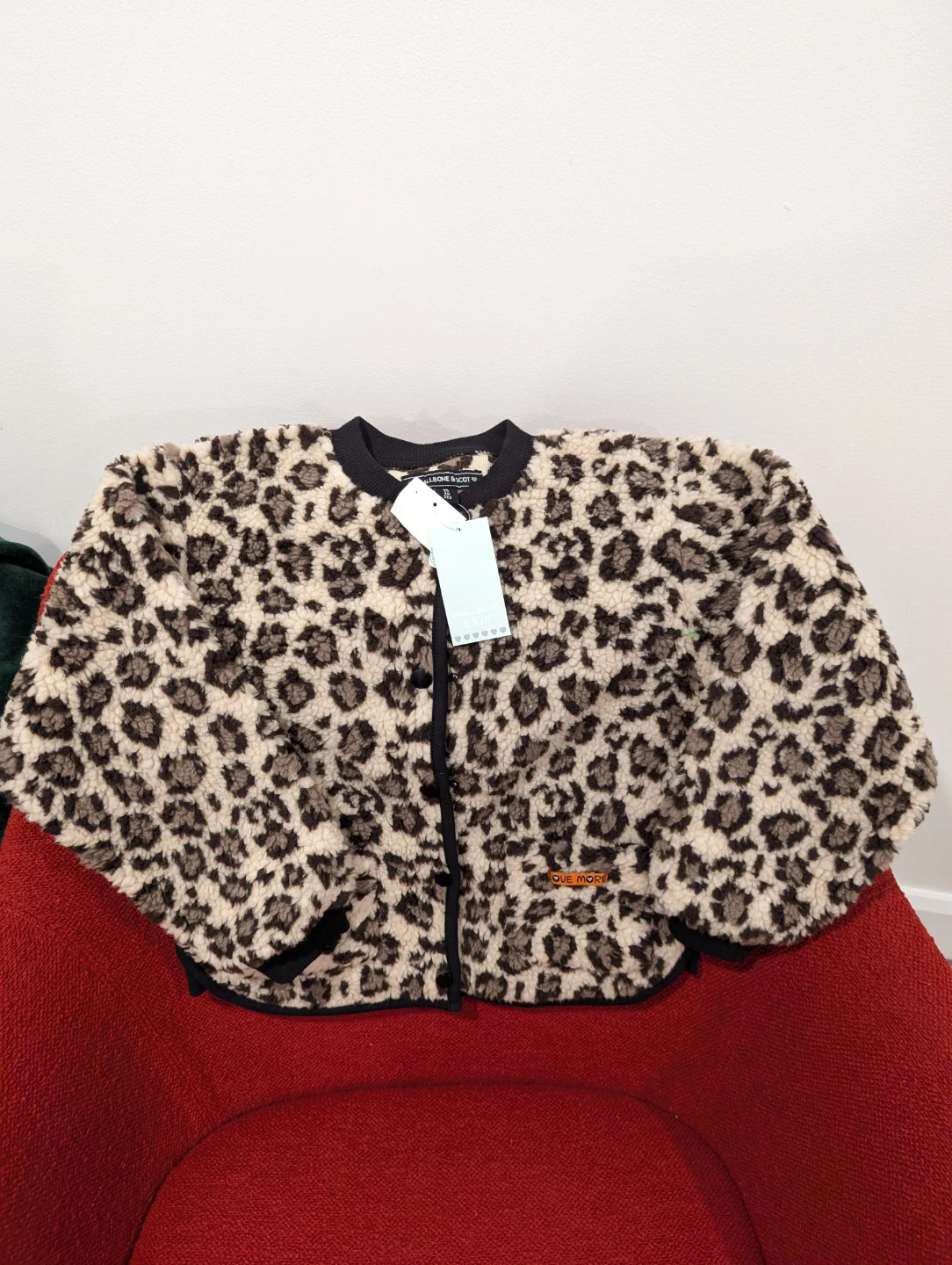 Smallbone & Scot Leopard Print Fleece Jacket - Size S