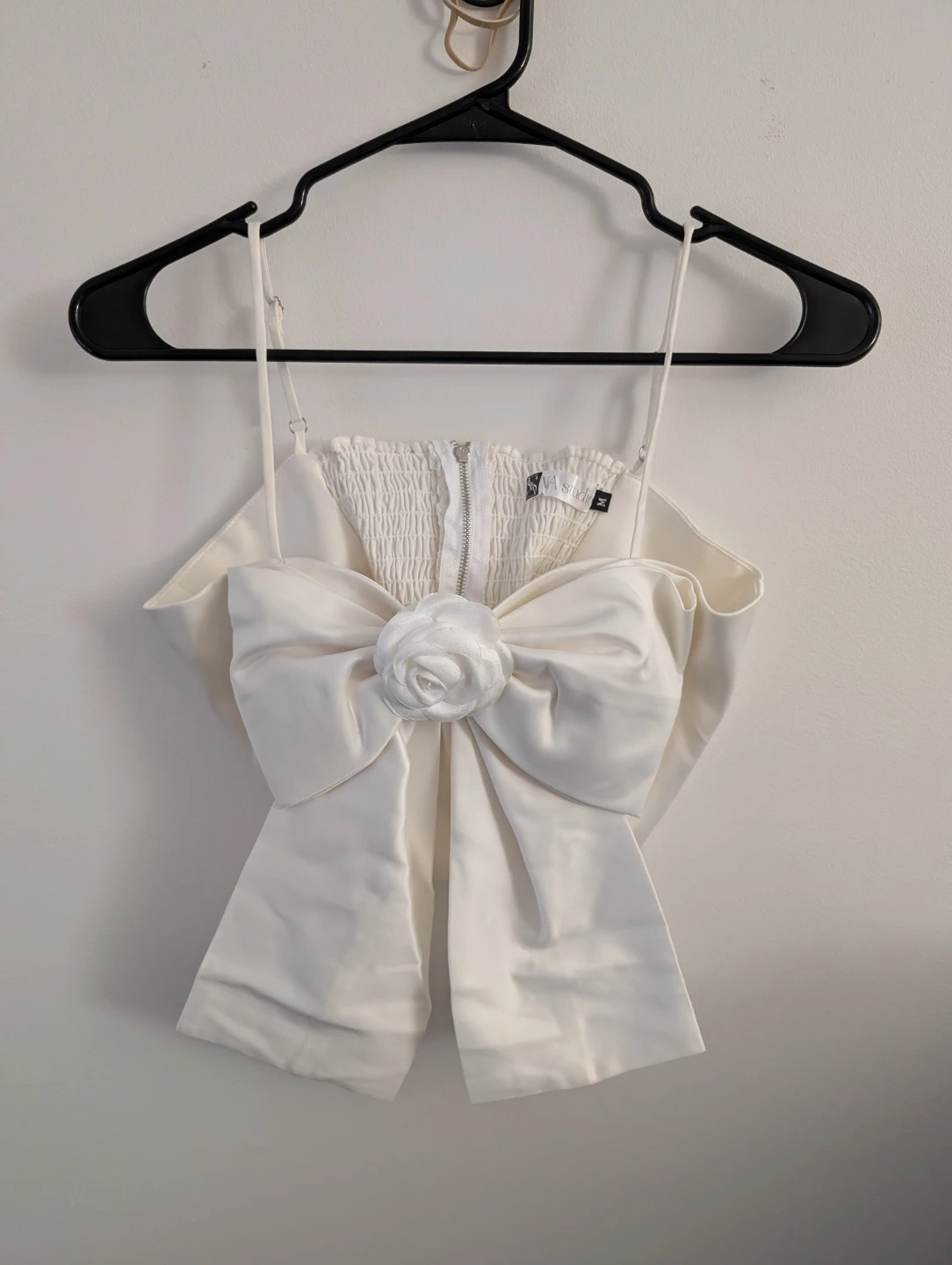 White Bow Crop Top Sexy Top Bra Top Bra Inserts Valentine's Day
