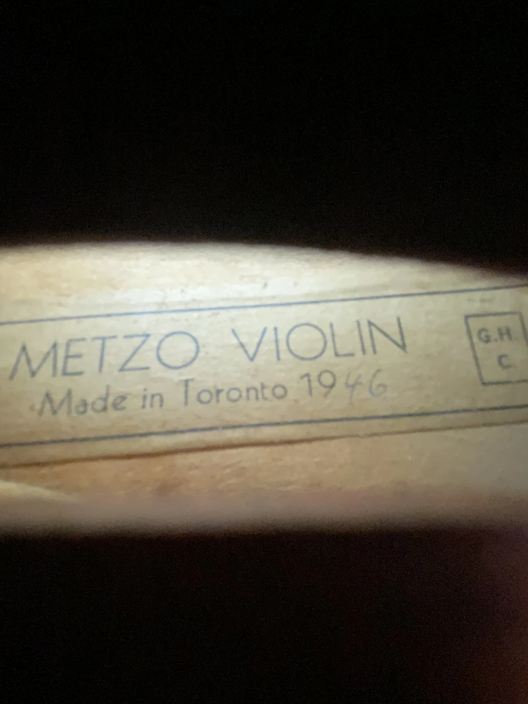 Metzo Violin - Made in Toronto 1946