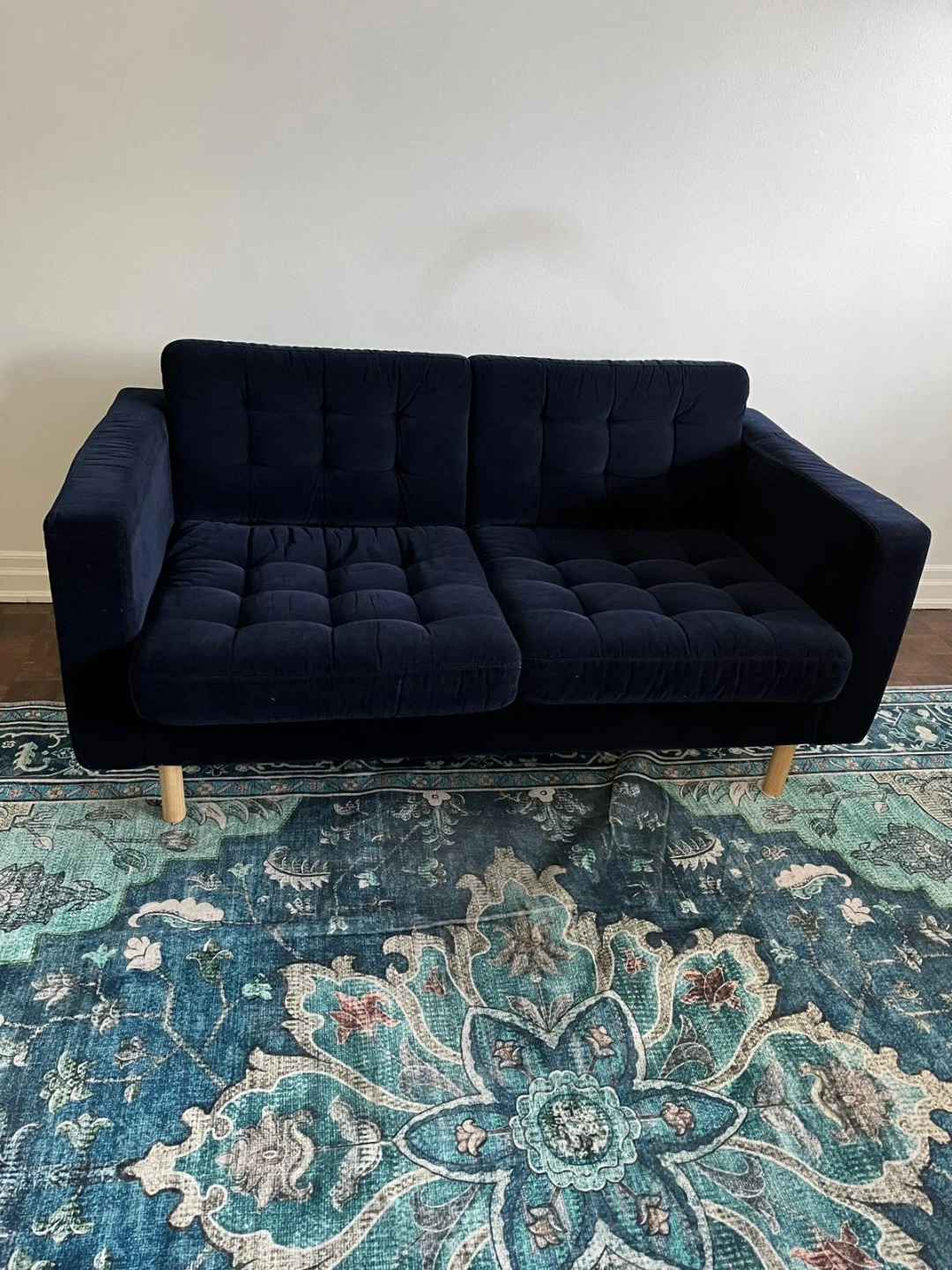 Navy Blue Loveseat Sofa
