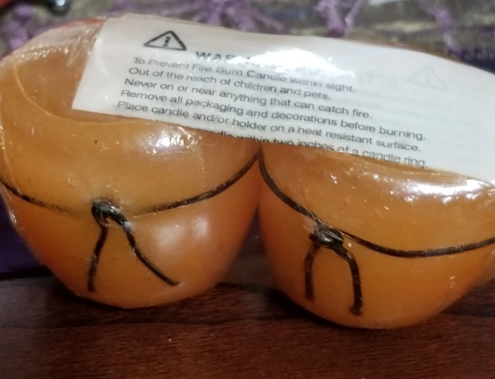 Pair of Orange Decorative Candles 🧡