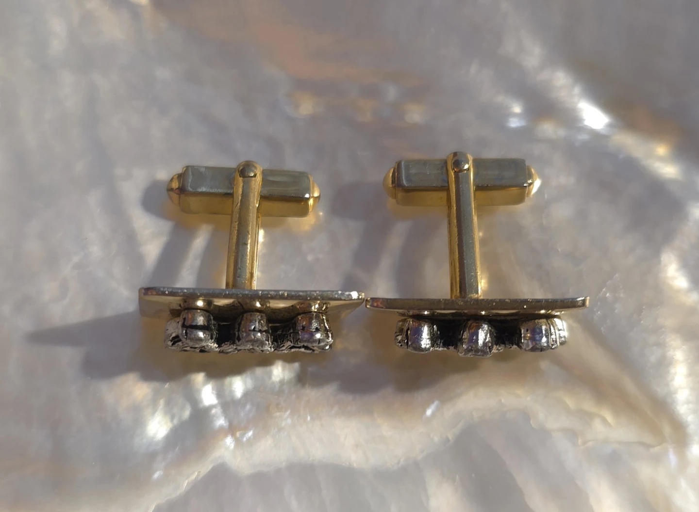Vintage 1950's See No Evil Monkeys Cufflinks - photo 2
