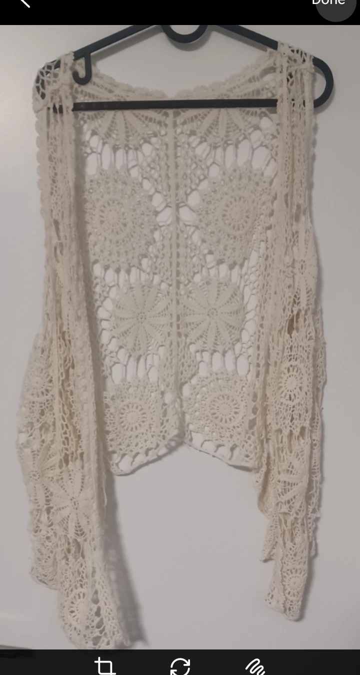 Crochet Vest - Cream Colour