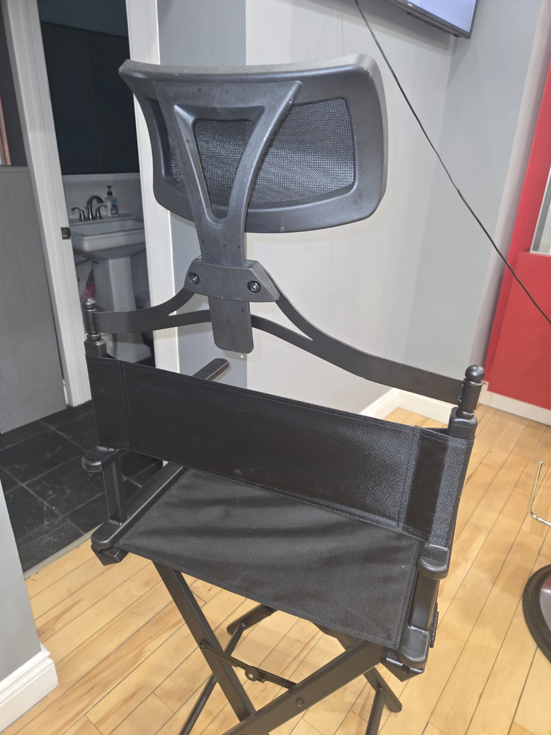 Black Director's Chair with Headrest - photo 3