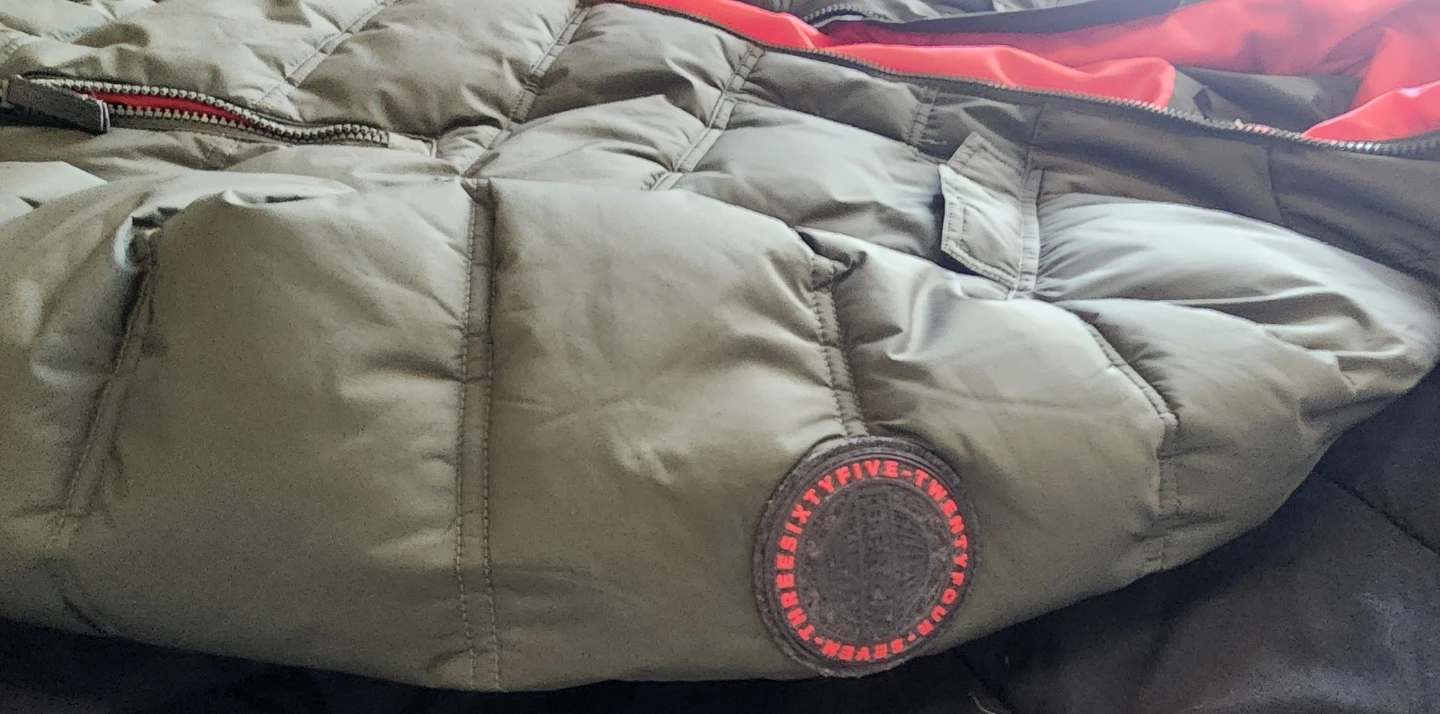 Bench Puffer Jacket Army Green & Red (L) - photo 4