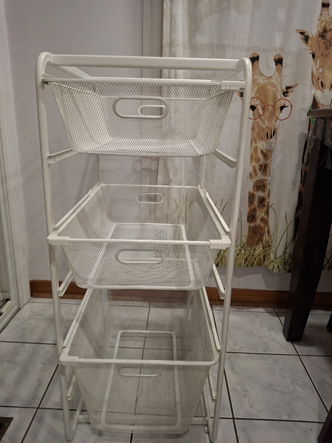 IKEA white metal cart - photo 2