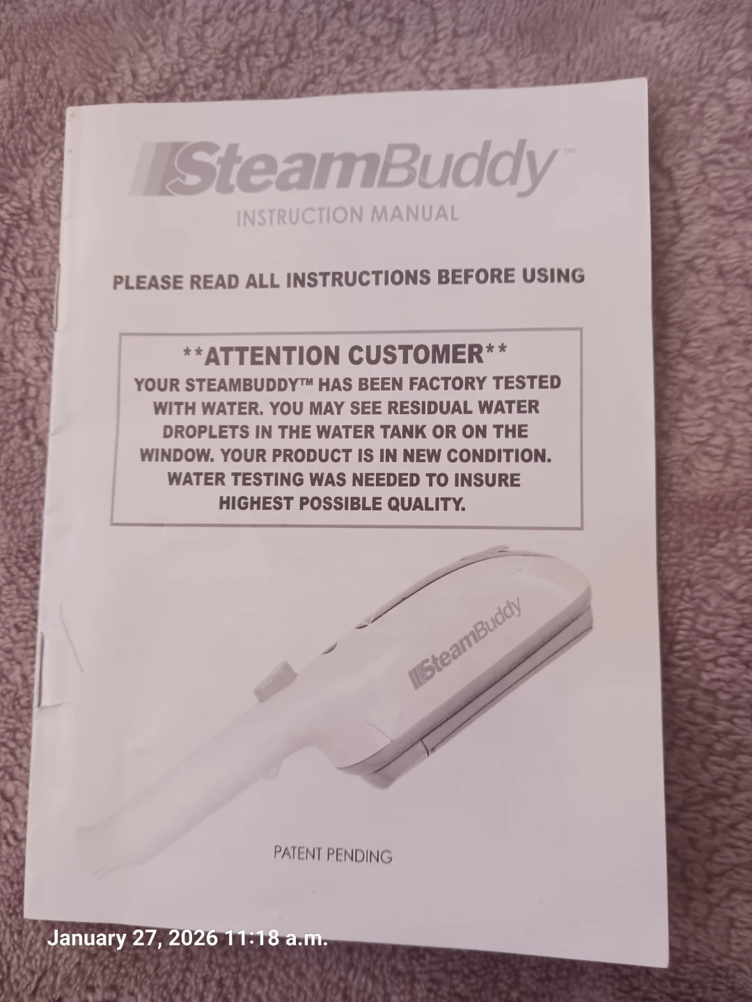 SteamBuddy Portable Handheld Steamer with Accessories - photo 3