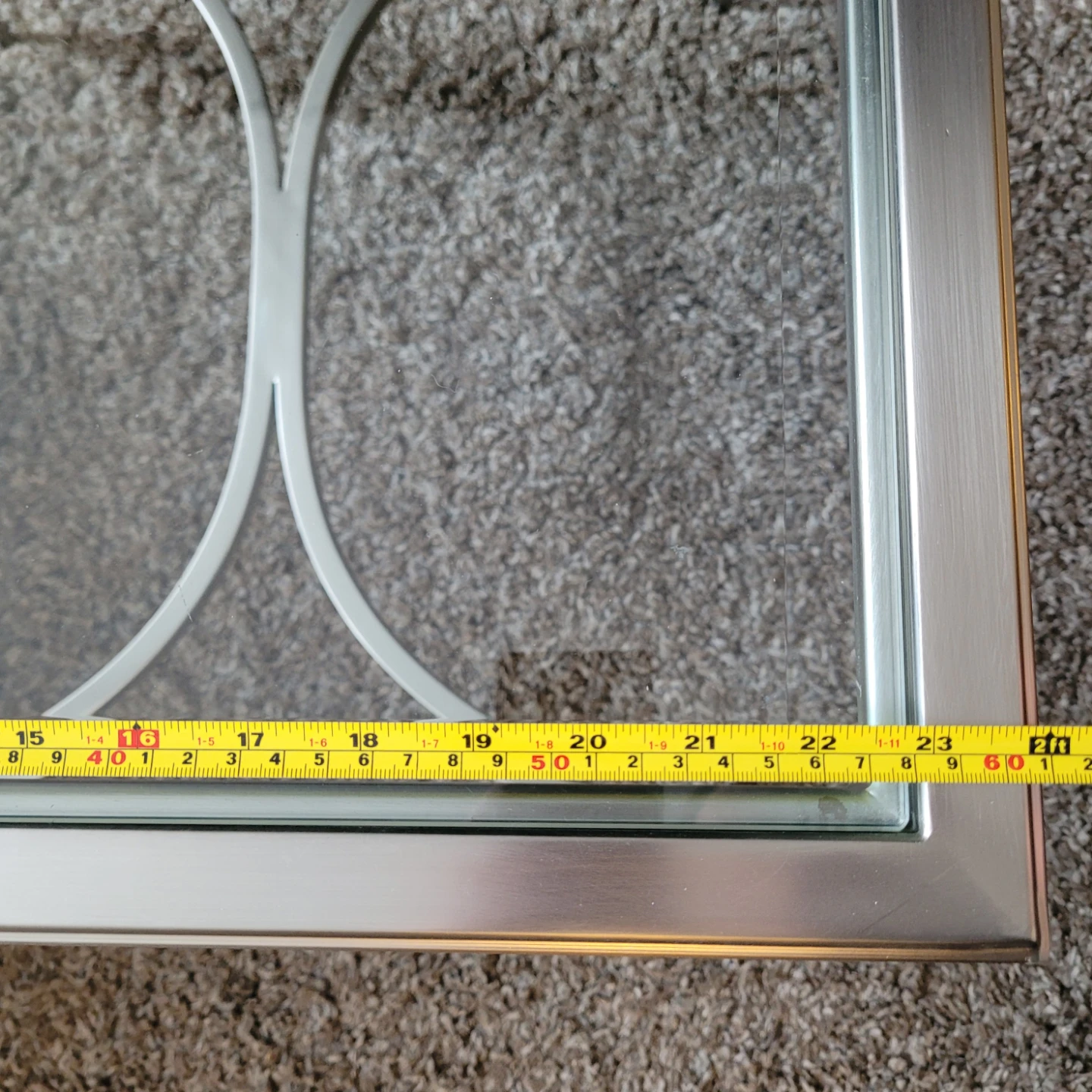 BRAND NEW Glass Top Side Table with Metal Frame - photo 5