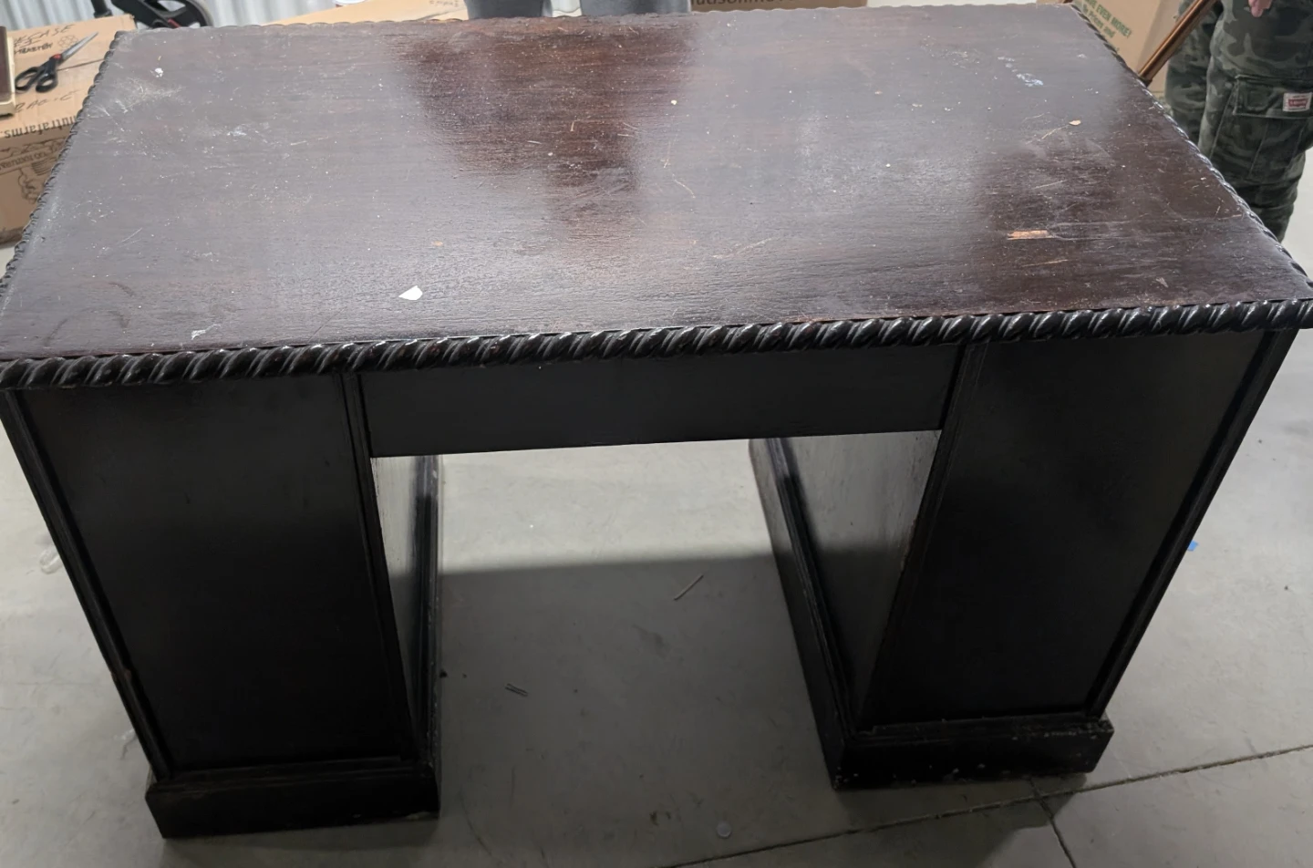 Vintage Dark Wood Desk