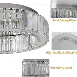 Vinilky® Flush Mount Crystal Ceiling Light - 15 - photo 4