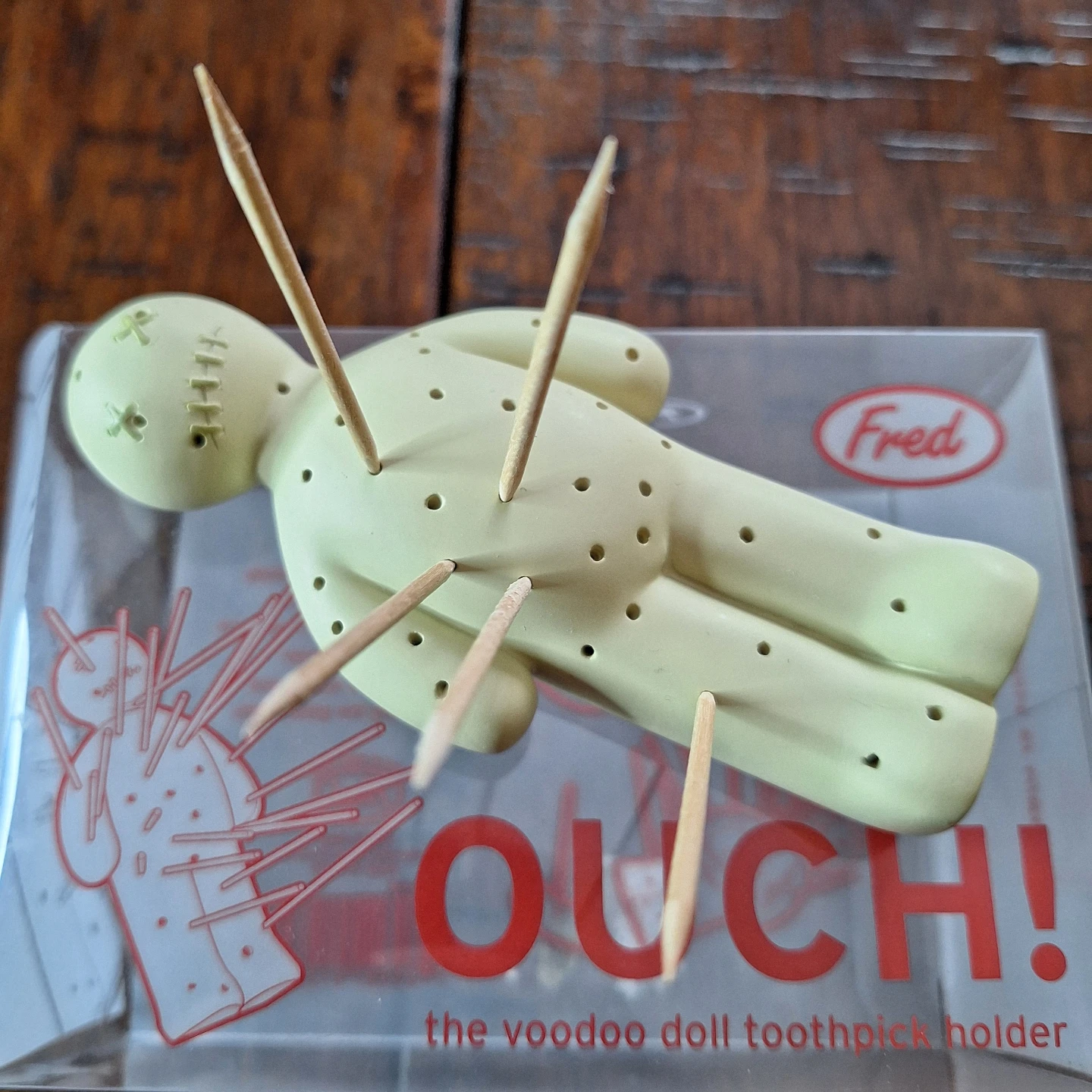 Fred Ouch! Voodoo Doll Toothpick Holder - Like New, in Box