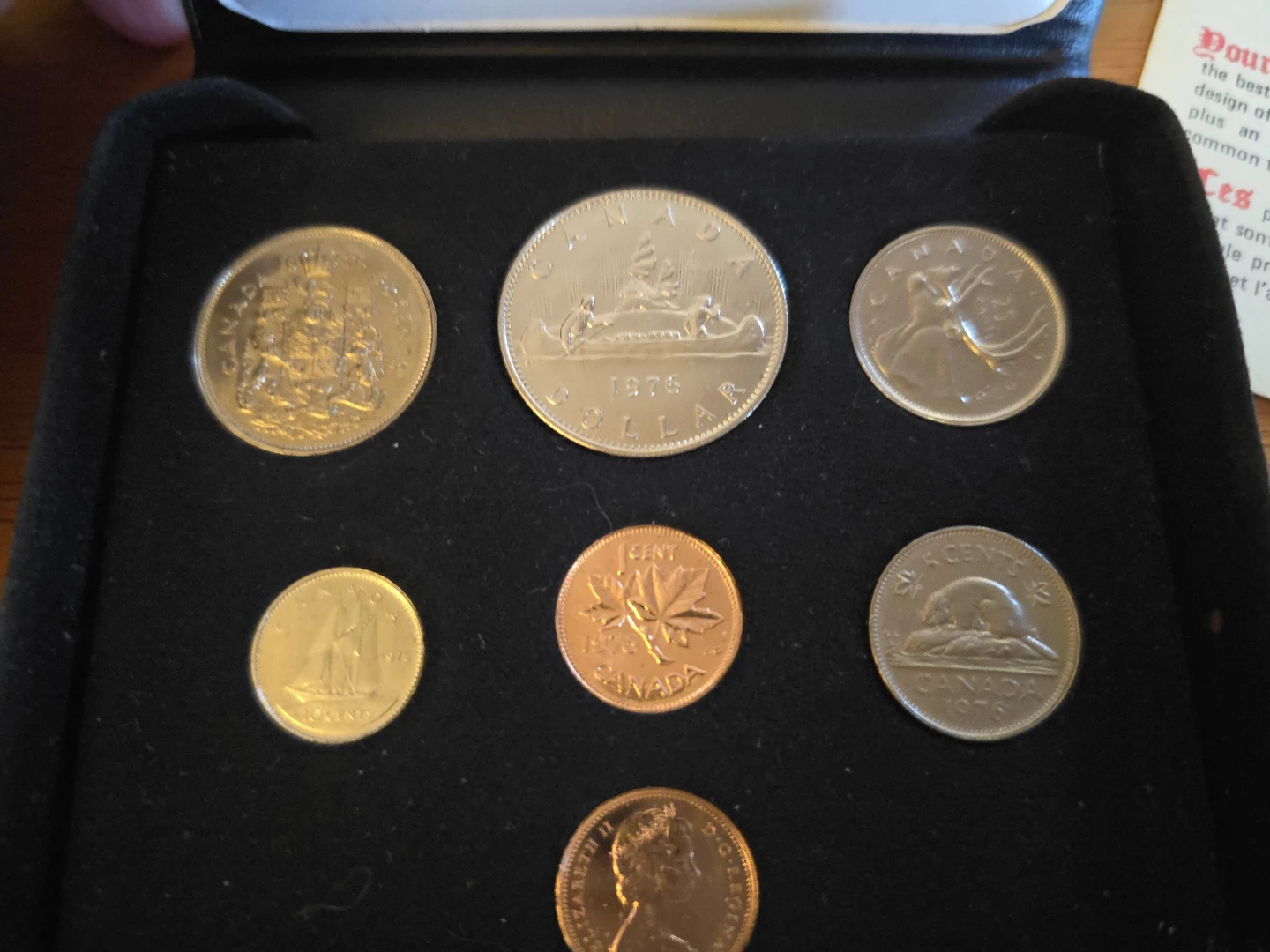 1976 Royal Canadian Mint 7 Coin Set  Uncirculated  Double Penny