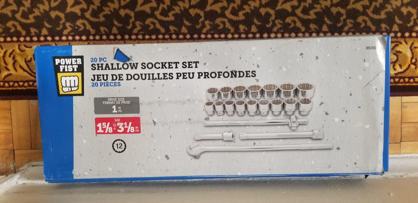 Powerfist 1in Shallow Socket Set