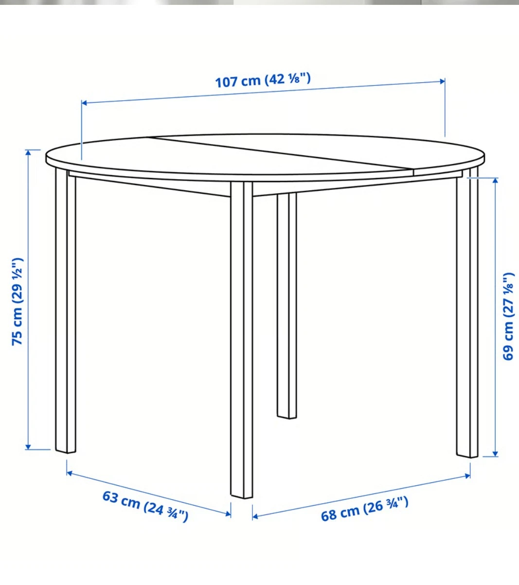 Round Dining Table & 2 Chairs - photo 5