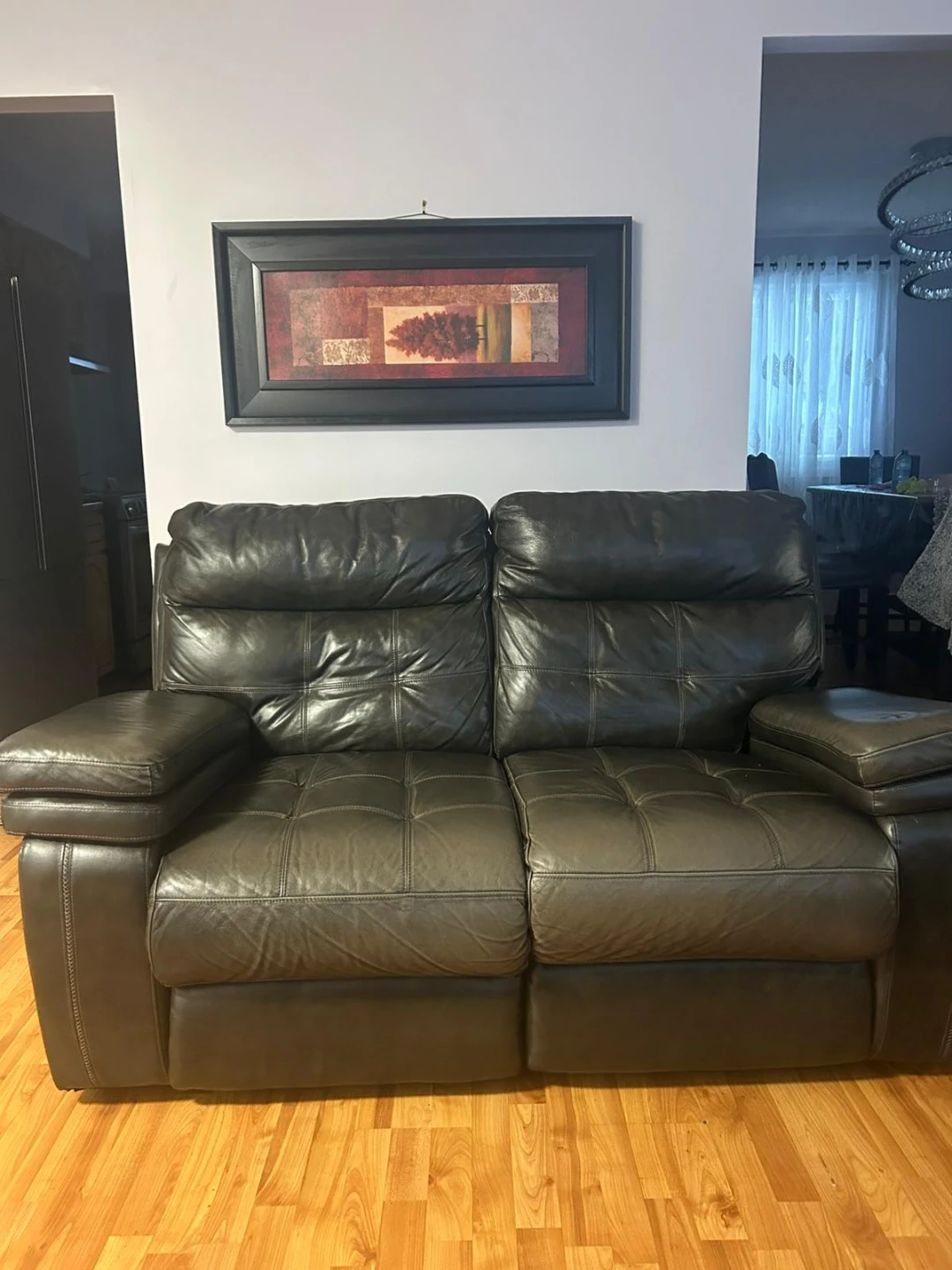 2 for 400 Black Leather Reclining Sofas - photo 2
