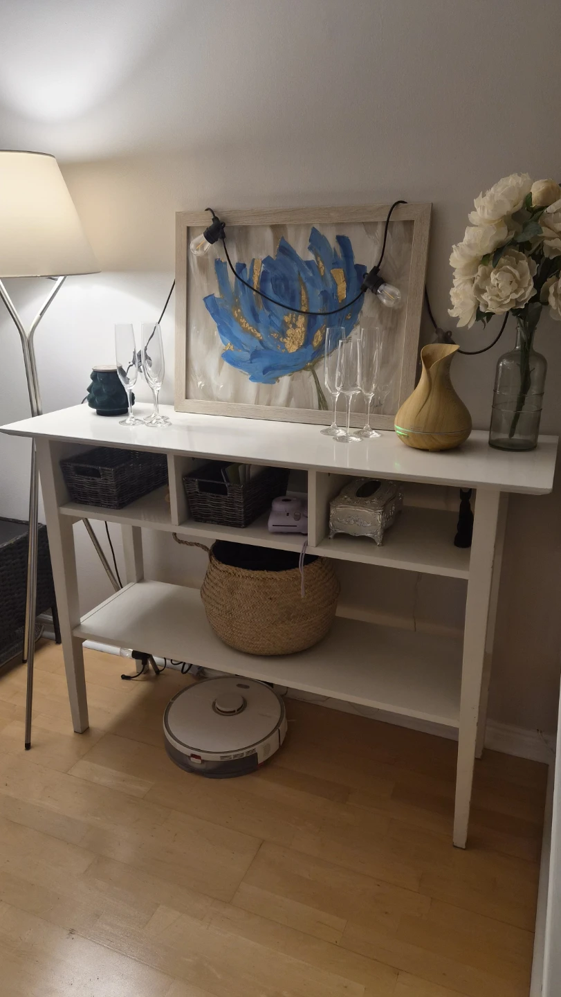 White Console Table - 49x35 inches