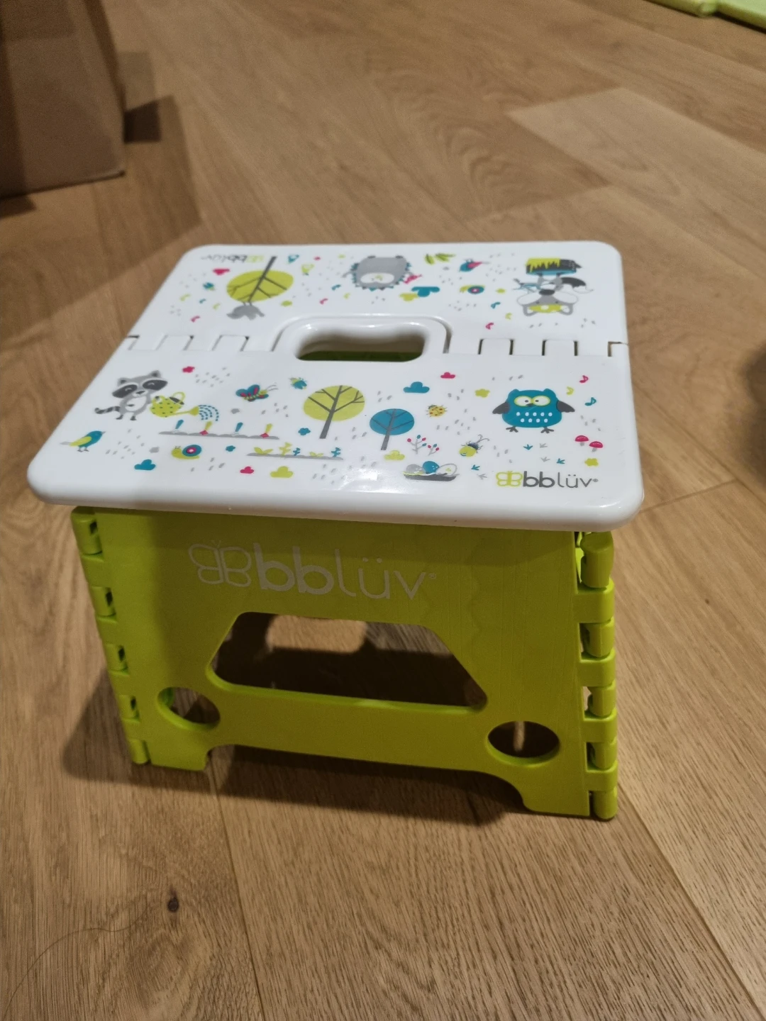 Bblüv Step Stool - Green & White