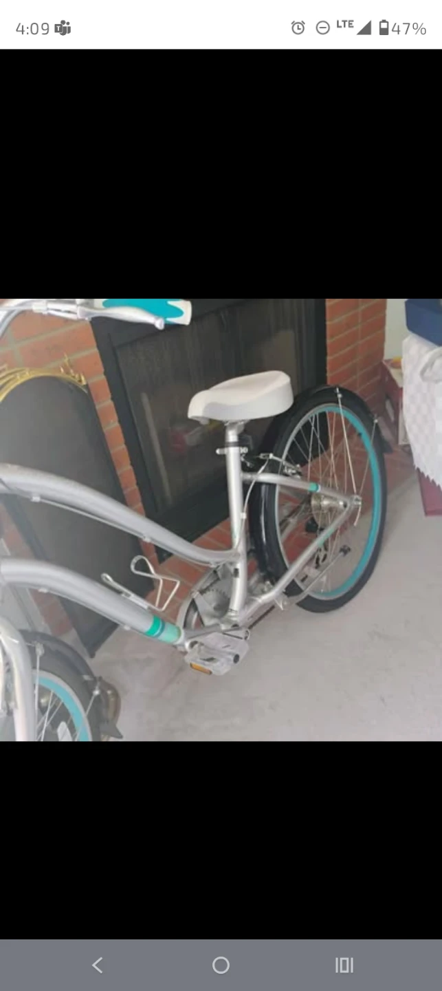 Gas prices got you down? Cruiser Bike - Silver & teal blue - photo 4