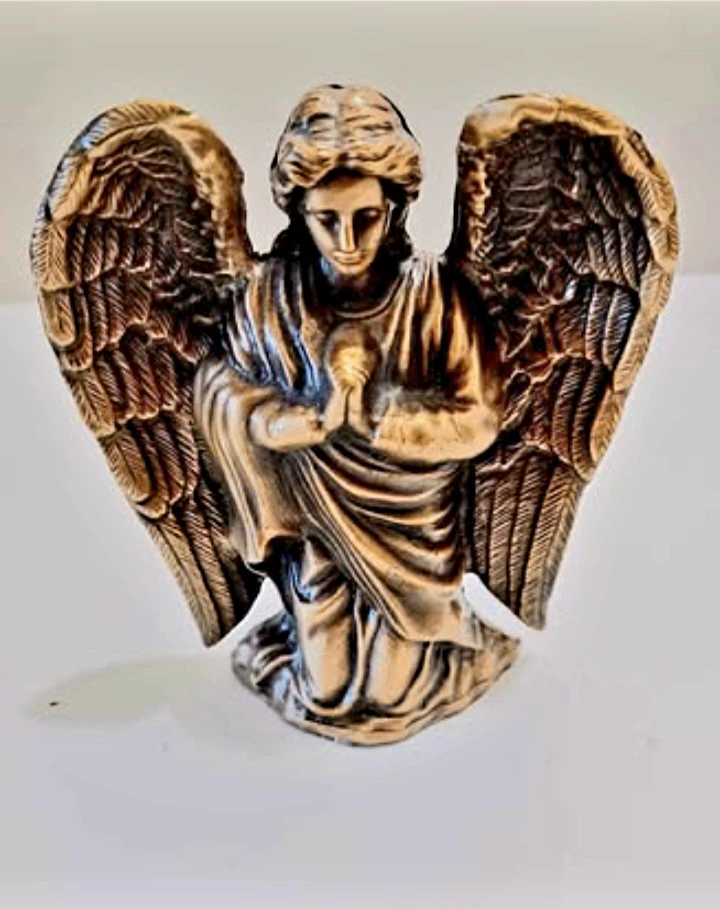Vtg.Bronze Angel Figurine - photo 2
