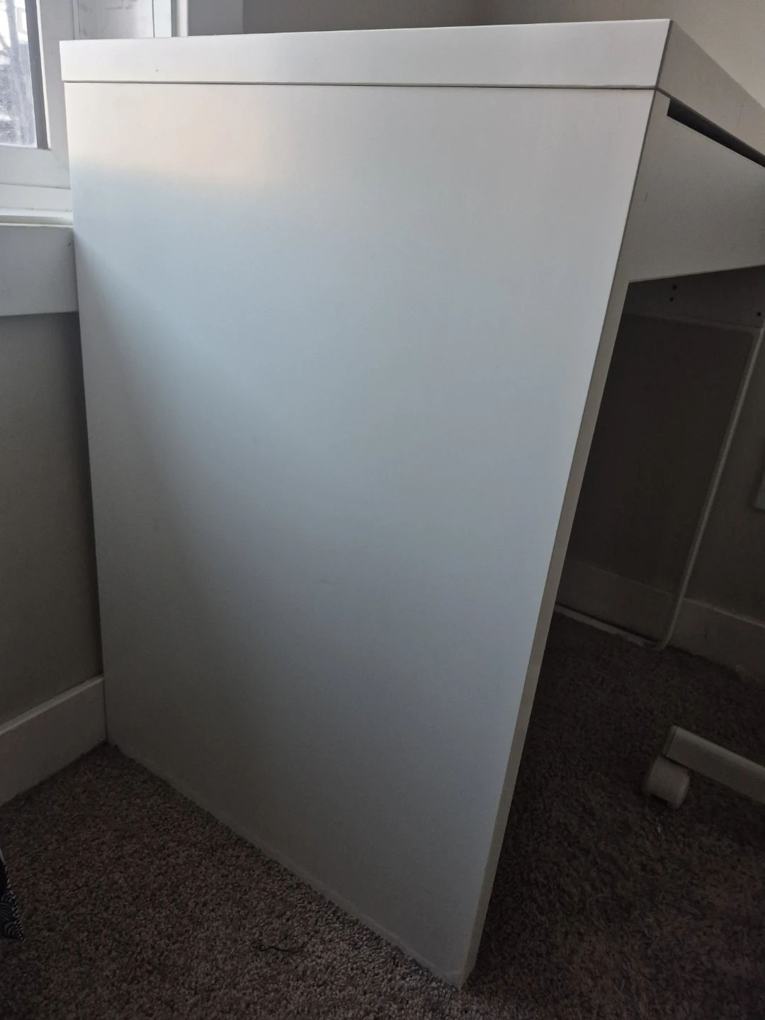 IKEA White Desk and Grey Chair Set. - photo 4
