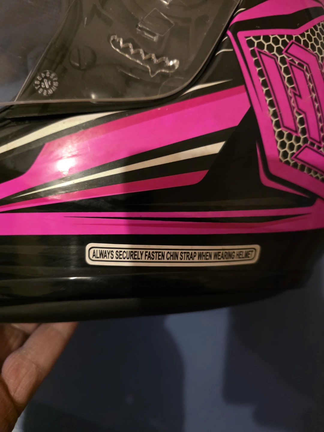 HJC CL-Y Youth Motorcycle Helmet - Black & Pink - photo 3