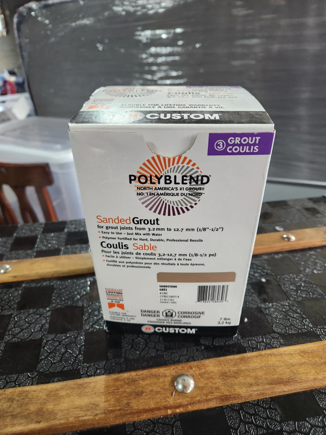 Custom Polyblend Sanded Grout Sandstone 7 lbs