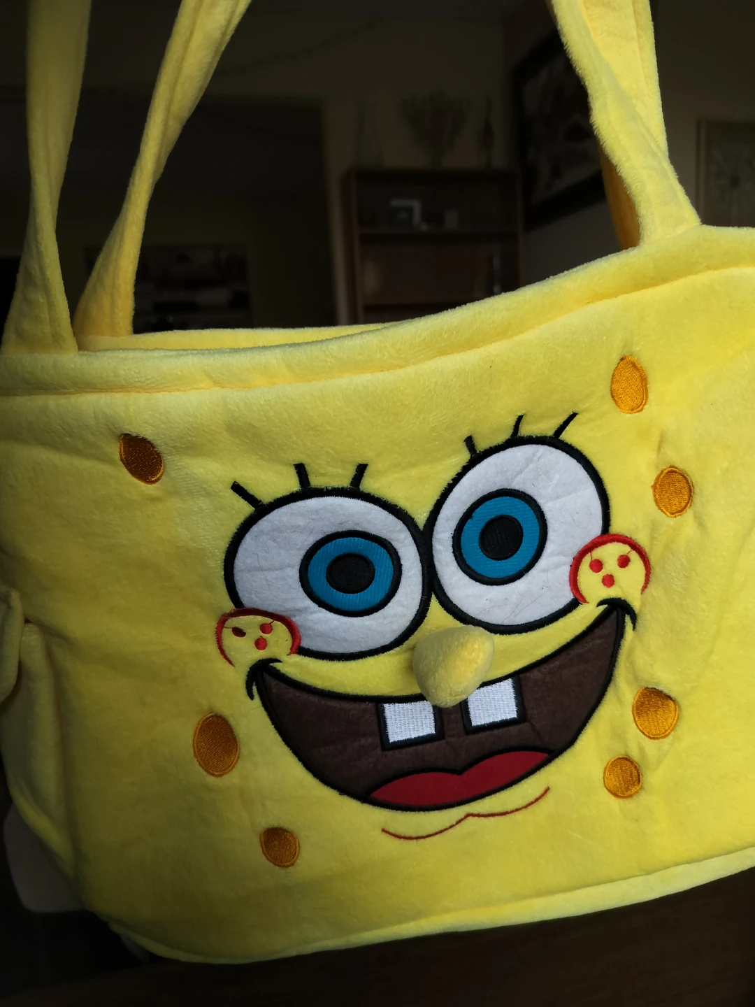 Yellow Spongebob Plush Tote Bag