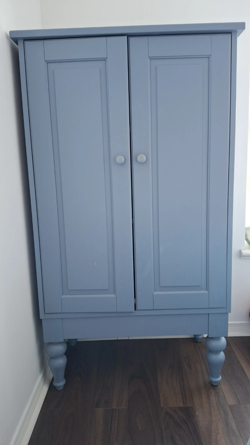 Blue Painted Wooden Cabinet