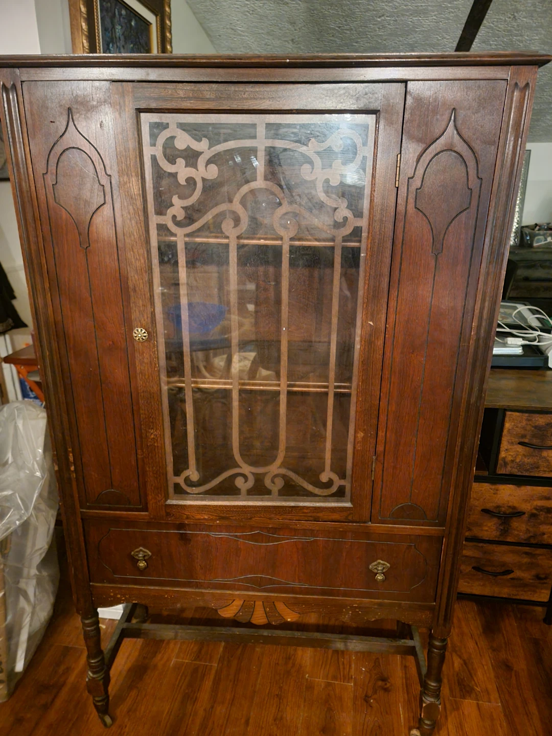 Antique Wooden China Cabinet