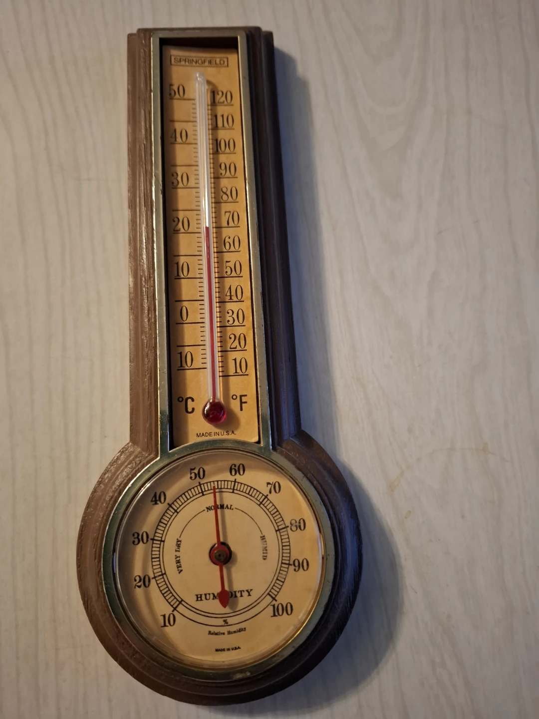 Springfield Thermometer and Hygrometer