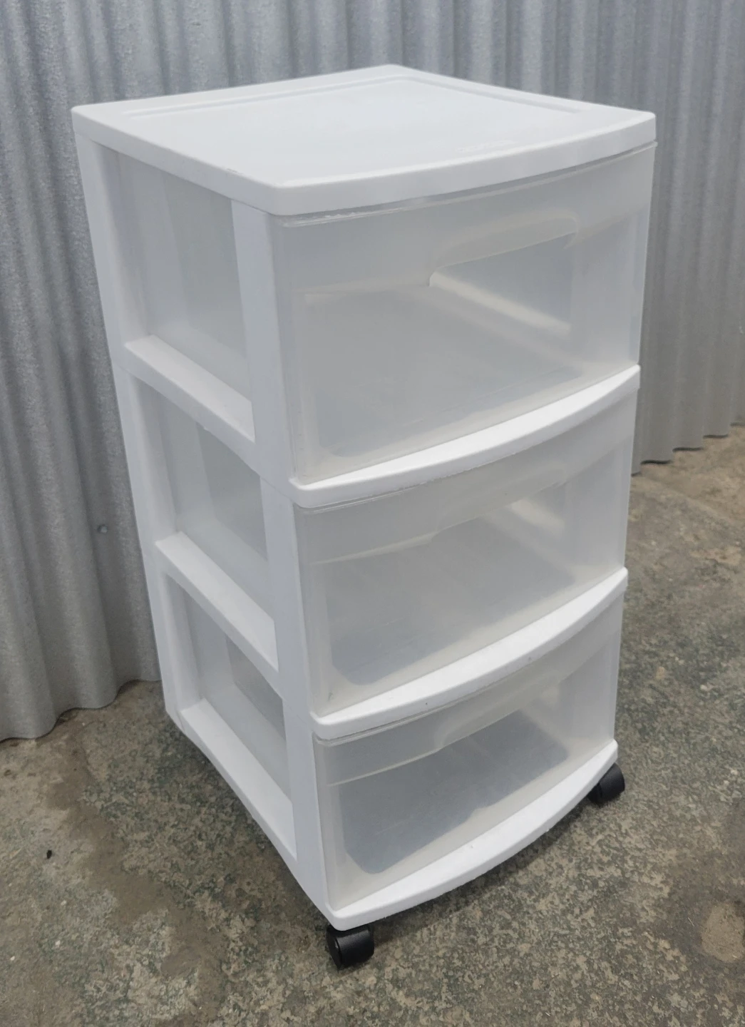 White 3-Drawer Rolling Storage Cart