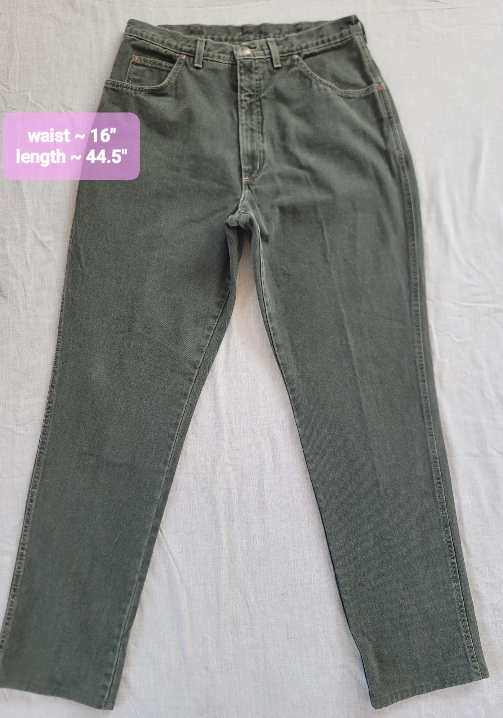 Lands' End Women's Straight Leg Jeans Denim Cotton Sz 16