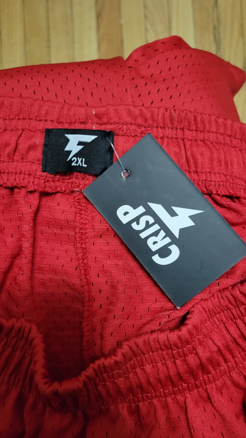 CRISP 2XL Athletic Mesh Shorts - Red & Blue - photo 3