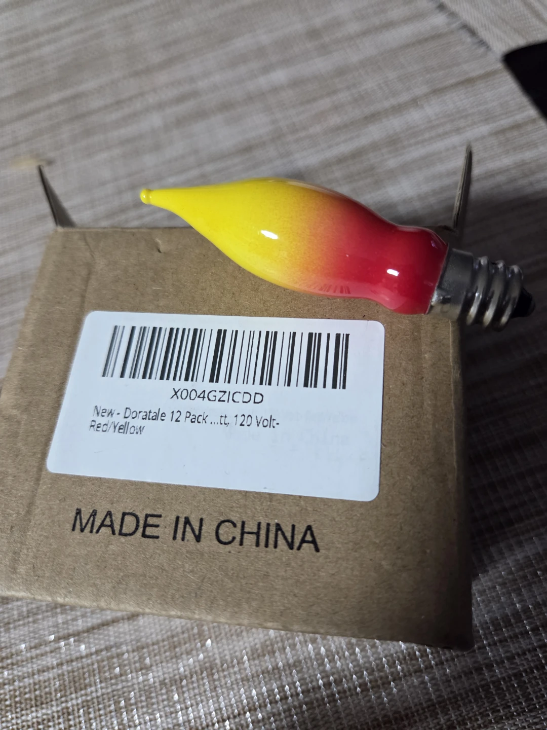 C18 Replacement Bulbs - Red/Yellow Flame Tip - 12 Pack