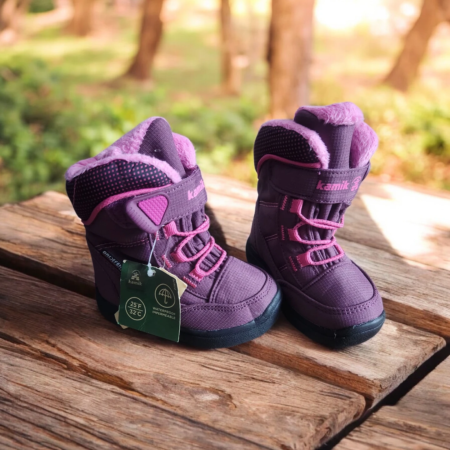 Kamik Kids Purple Waterproof Winter Boots - Size 6 Toddler - photo 2