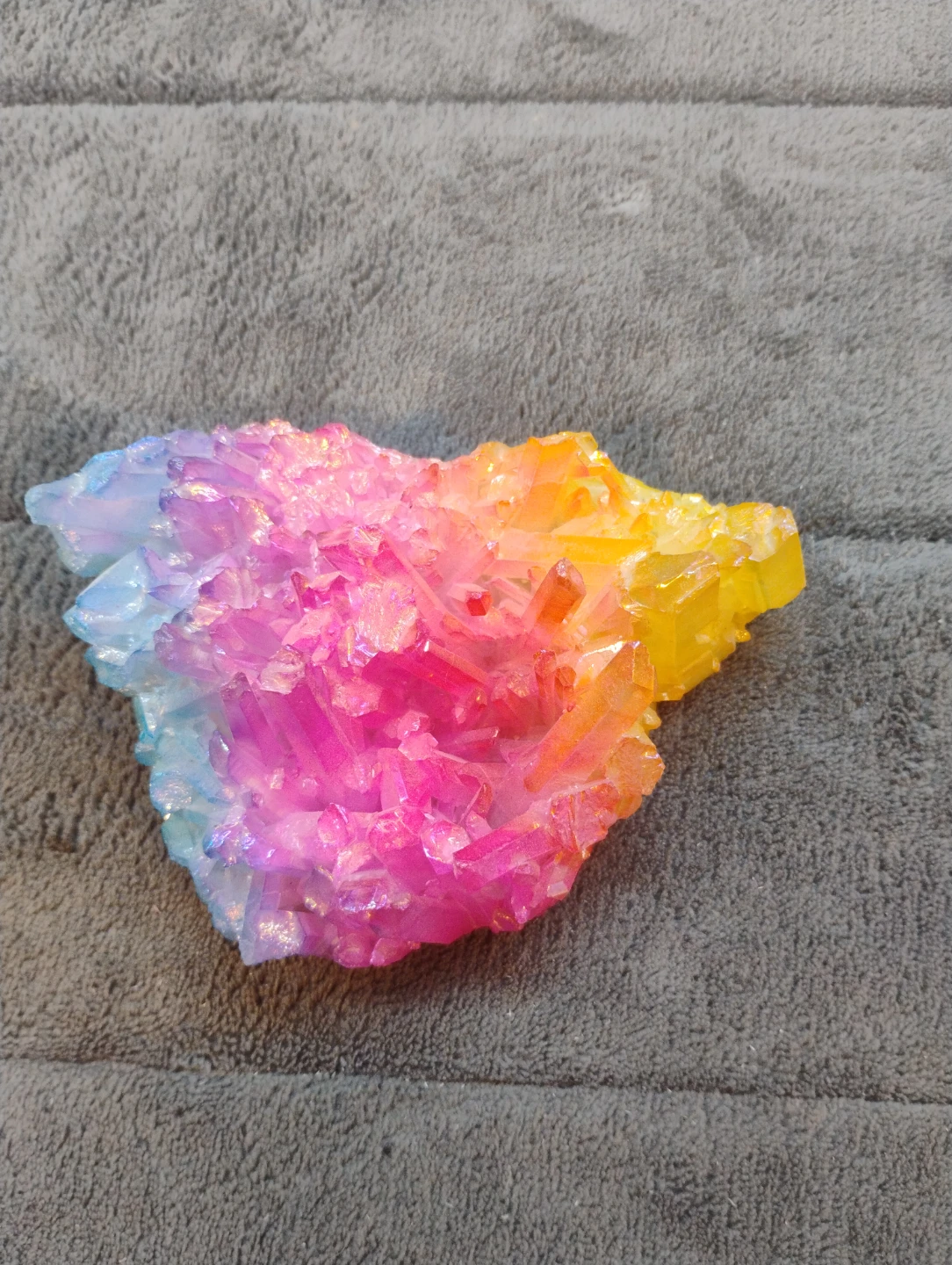 Rainbow Aura Cluster Crystal