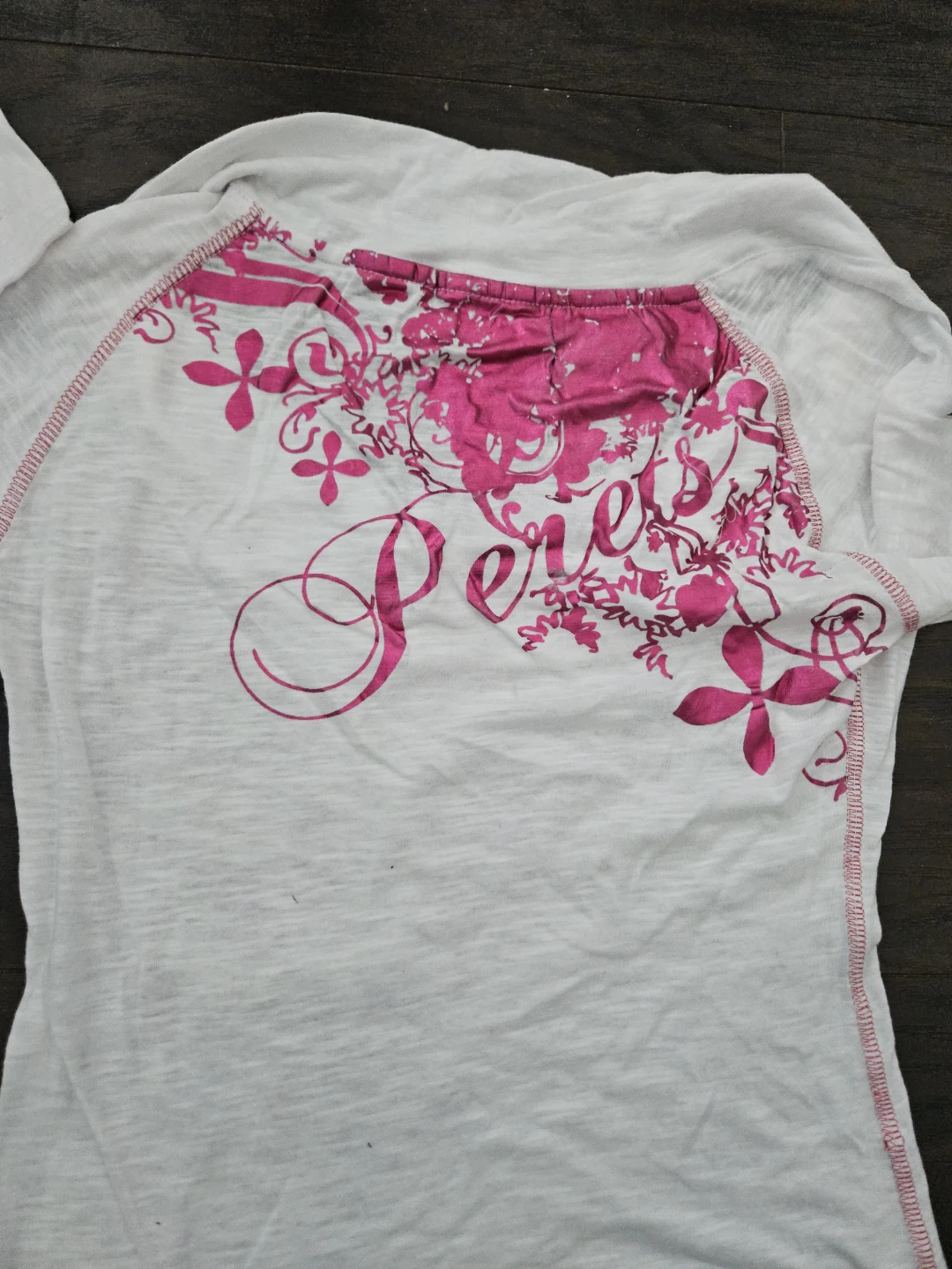 Joshua perets White & Pink Floral Top - photo 2