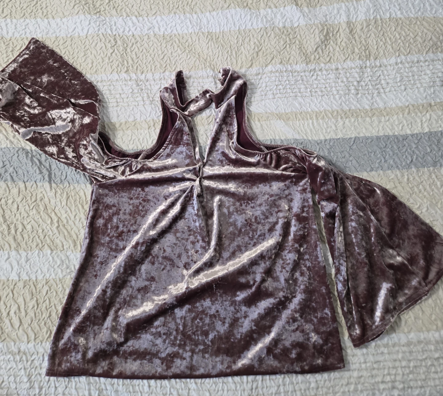 Velvet Cold Shoulder Top