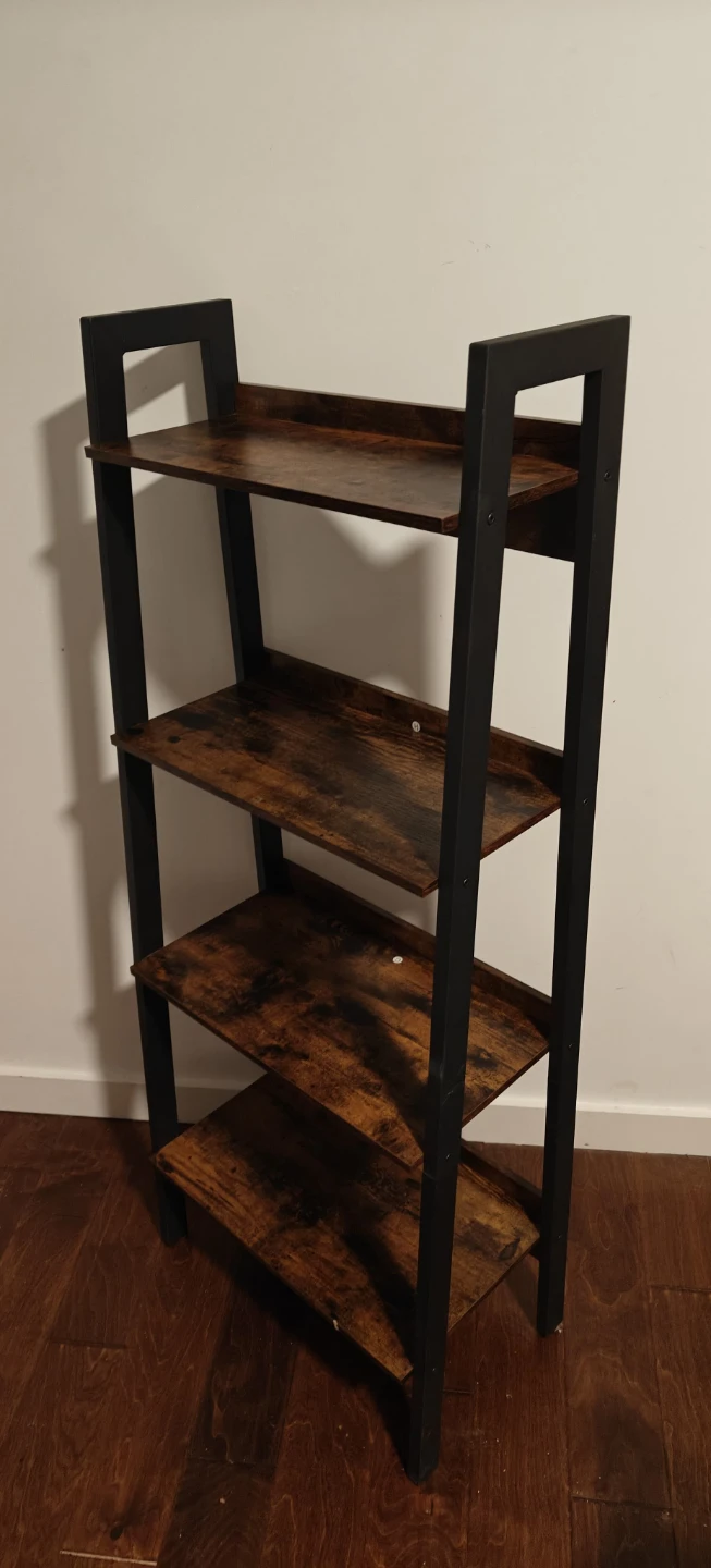 VASAGLE Ladder Shelf, Brown & Black