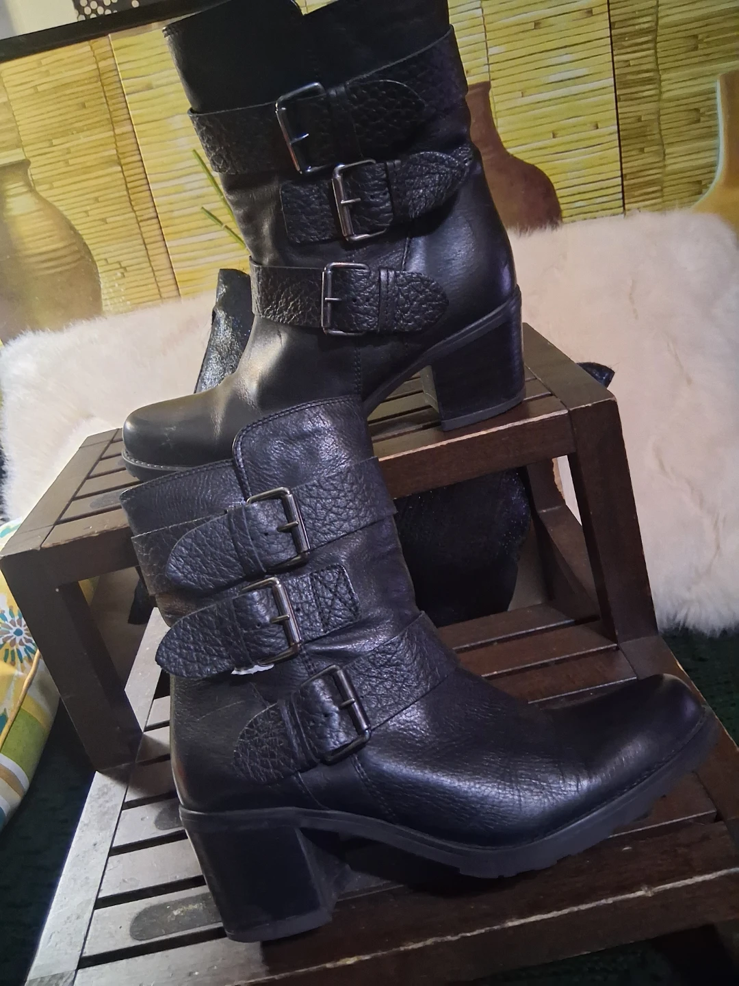 Clarks Black Leather Buckle Ankle Boots - photo 3